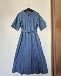 GLACIER パフスリーブ デニムワンピース Mサイズ