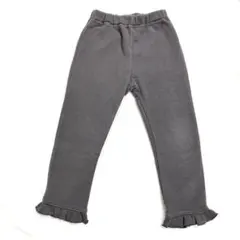 美品　裏起毛パンツ　グレー フリル付き ボトムス 95cm 女の子