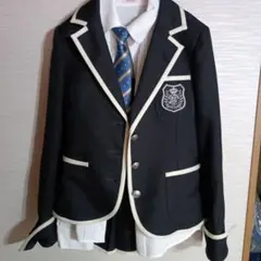 フォーマルスーツセット（黒ブレザー・白シャツ・ネクタイ・スカート）