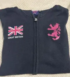 フード付きネイビーセーター