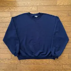 JERZEES スウェット 前Vガゼット ネイビー 無地 XL