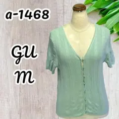 sksa-1468 リブコンパクトカーディガン（半袖）　GU Mサイズ