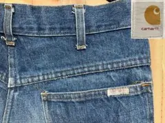 美品 70sプリントタグ L カーハート デニムショーツ ハーフパンツ USA製のサムネイル