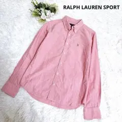 美品✨ ラルフローレン スリムフィット　長袖シャツ　ボタン　ピンク　ポニー刺繍