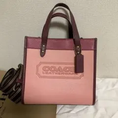 COACH レザー ショルダーバッグ ピンク　コーチ　百貨店