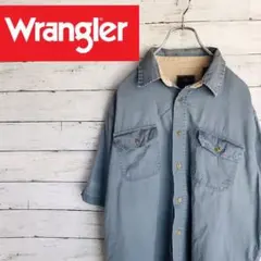 【人気】Wrangler ラングラー★古着 半袖 ワークシャツ