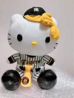 紙タグ付き　ハローキティ 阪神タイガース ぬいぐる
