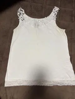 レースキャミソール 白 インナー レイヤード ドゥアルシーヴのサムネイル