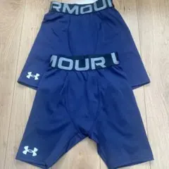 アンダーアーマーパッド付きスライディングパンツ ネイビー 2枚セット 140