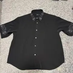 Adoコラボ】HARE刺繍のバラ模様 長袖シャツ 黒 - メルカリ