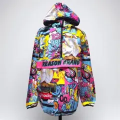 新品タグ付き 総柄ナイロンジャケット M マルチカラー 派手 ストリート ポップ