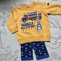 美品☆DOUBLE.B ☆トレーナー イエロー　パンツ☆80