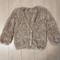 シャギーカーディガン　ベージュ