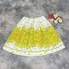 M'S GRACY エムズグレィシー（M）フレアスカート ひざ丈 花柄 日本製のサムネイル