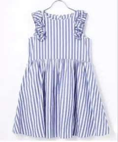 COMME CA FILLE ノースリーブ ストライプ 110cm 青白のサムネイル