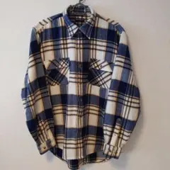 90s 00s オールド ユニクロ ネルシャツ L ネイビー