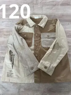 BREEZE 120サイズ 長袖シャツ　クレイジースターパッチシャツ　ベージュ