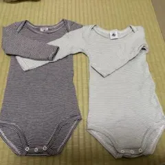 ベビー用肌着(長袖ボディスーツ)2点セット