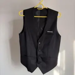 ベスト メンズ スーツ フォーマル セレモニー 黒 ブラック 成人式 Ｍ 同窓