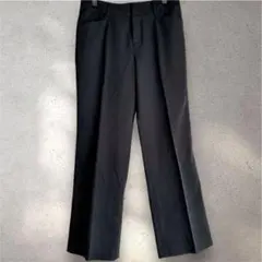 美品【S】万能ブラックスラックス 定番 ストレート センタープレス 冠婚葬祭