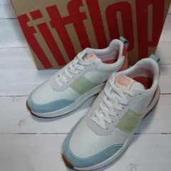 【新品未使用】fitflopフィットフロップスニーカー ホワイト/ミント/ピンク