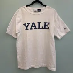 チャンピオン Lサイズ T1011 Tシャツ YALE USA 白