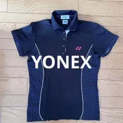 YONEX テニスウェア ポロシャツ Mサイズ ブラック ドット柄
