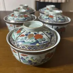 有田焼 美品 どんぶり 金彩 花柄陶器製蓋付き丼5個セット - メルカリ
