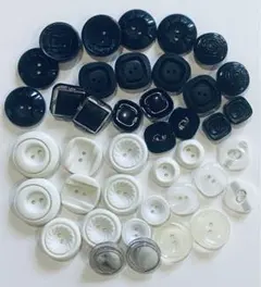 ⑦ 40個　ペア　ボタン　ハンドメイド　パーツ　レトロ　アンティークアクセサリー