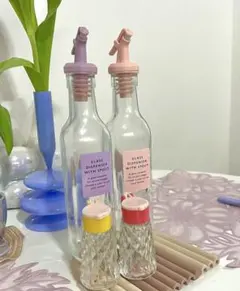 ガラス製ドレッシングボトル スパウト付き4点セット限定品