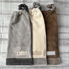 おりこうタオル おりこうエプロン くまネームテープ 一重 3枚セット