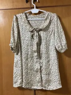 【Lサイズ】ブラウス トップス　大きいサイズ　大きめサイズ　ゆったり　レディース