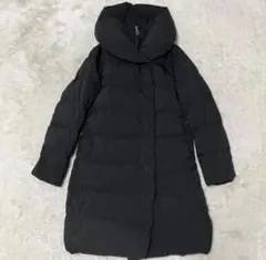 美品♪PLST プラステ ショールカラーダウンジャケット L ブラック黒 洗える 美品♪PLST プラステ ショールカラーダウンジャケット L ブラック黒