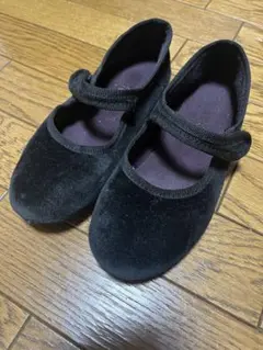 Cienta バレエ　シューズ ブラック ベルベット　30