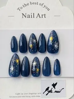 夏、花火ネイルチップ 10個セット