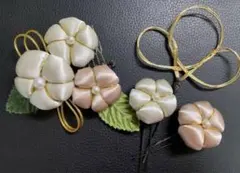 髪飾り　水引　成人式　卒業式　袴　結婚式　振袖　七五三　つまみ細工　浴衣