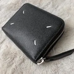 美品　Maison Margiela コンパクト財布　ブラックレザー