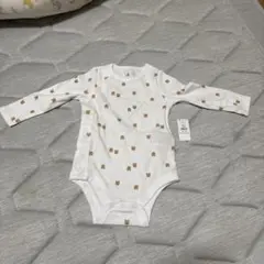 クマプリントロンパース 70cm（6~12months）