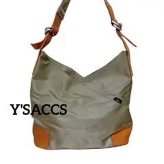 Y'SACCS イザック ナイロン レザー　ショルダーバッグ