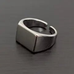 ◆R117 シルバー スクエア リング 印台 ヴィンテージ アメカジ S9251