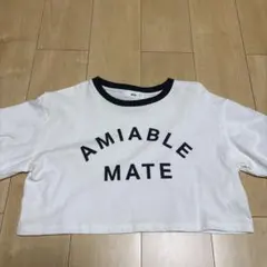 WEGO AMIABLE MATE ロゴ Tシャツ ホワイト