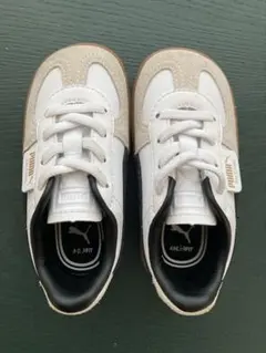 美品Puma 子供スニーカー ホワイト/ブラック/ベージュ/ 14cm