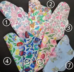 ポケットハンカチ7ケ「リバティプリント」ハンドメイド