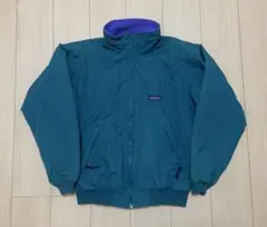 80s Patagonia USA製 シェルドシンチラジャケット M ターコイズ