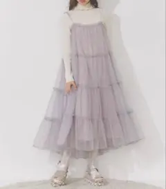 merry jenny チュールティアードワンピース