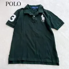 【RALPH LAUREN】半袖 トップス ポロシャツ 黒 ビックポニー キッズ