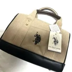 US POLO ASSN. コーデュロイ ハンドバッグ