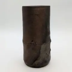 36・備前焼　花瓶　花入　藤本道生　未使用新品　共箱　木箱入り　共布あり 36・備前焼 花瓶 花入 藤本道生 未使用新品 共箱 木箱入り 共布