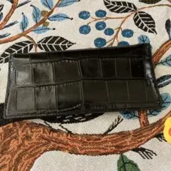 COACH 長財布 ブラック クロコ型押しのサムネイル