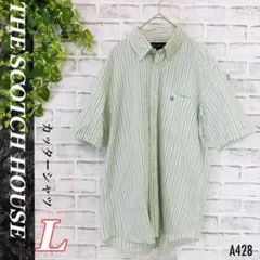 THE SCOTCH HOUSE トップス シャツ L 縦縞　ゆったりシルエット
